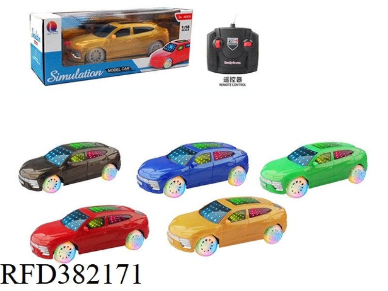 1:18 LAMBORGHINI SUV, 3D LIGHTS, FOUR WHEELS WITH LIGHTS (GREEN, BLUE, YELLOW, BLACK AND RED) 5 COLO