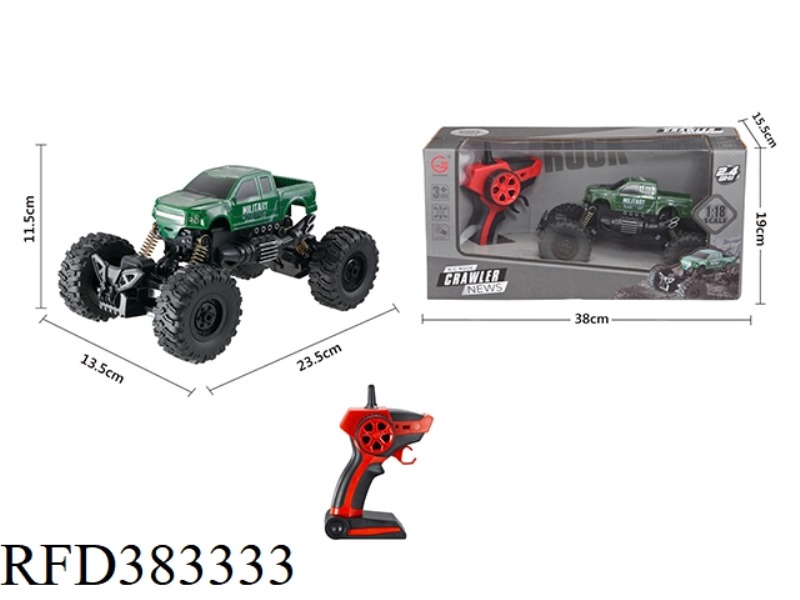 2.4GHZ1:18 FOUR-CHANNEL LIGHT PICKUP TRUCK CLIMBING MILITARY VEHICLE (WITHOUT BATTERY)
