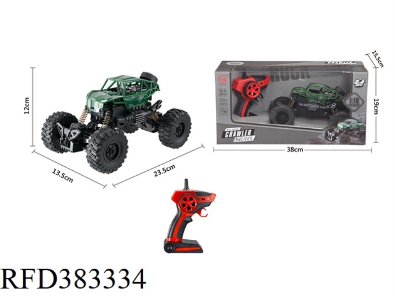 2.4GHZ1:18 FOUR-CHANNEL LIGHT SKELETON CLIMBING MILITARY VEHICLE (WITHOUT BATTERY)