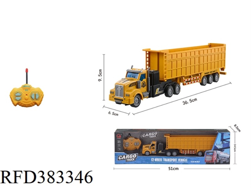 1:48 FOUR-CHANNEL LIGHT REMOTE CONTROL LONG-HEAD ENGINEERING DUMP TRAILER (INCLUDE)