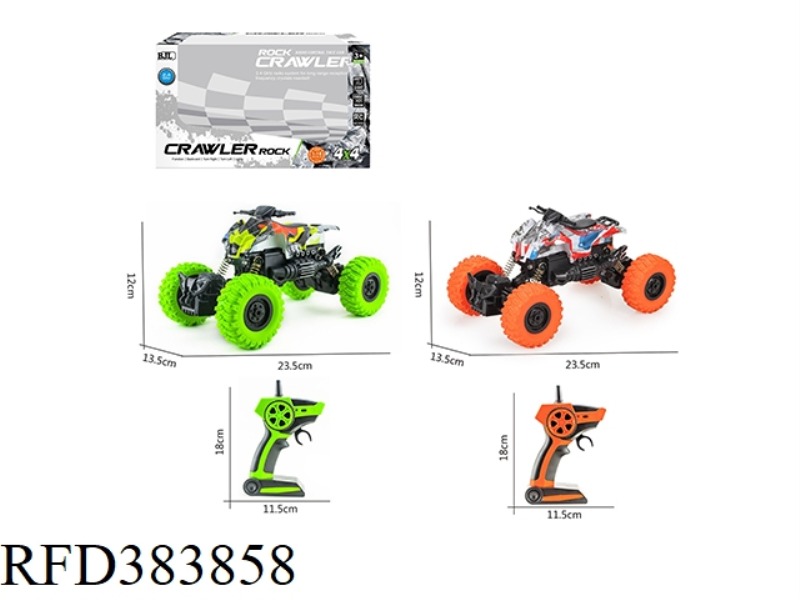 2.4GHZ 1:18 FOUR-CHANNEL OFF-ROAD GRAFFITI MOTORCYCLE CLIMBING CAR WITH LIGHT (NOT INCLUDE)