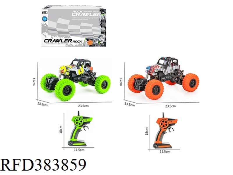 2.4GHZ 1:18 FOUR-CHANNEL OFF-ROAD GRAFFITI JEEP CLIMBING CAR WITH LIGHT (NOT INCLUDE)