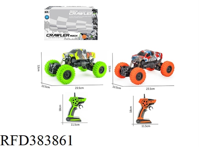 2.4GHZ 1:18 FOUR-CHANNEL CROSS-COUNTRY GRAFFITI PICKUP TRUCK WITH LIGHTS (NOT INCLUDE)