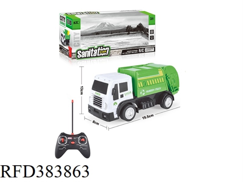 1:36 FOUR-CHANNEL REMOTE CONTROL GARBAGE RECYCLING TRUCK WITH LIGHT