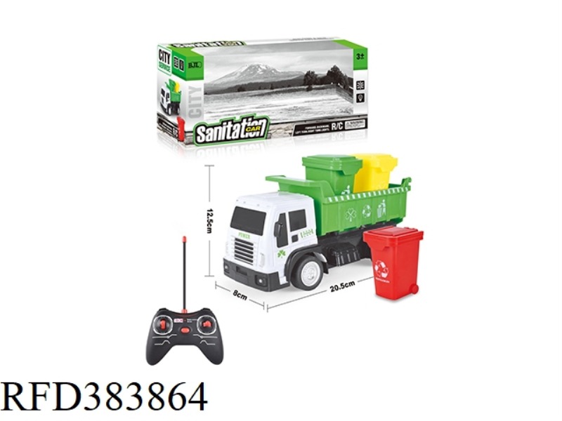1:36 FOUR-CHANNEL REMOTE CONTROL GARBAGE RECYCLING TRUCK WITH LIGHT