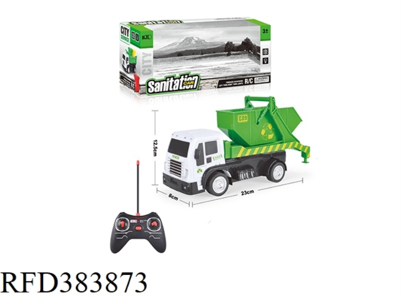 1:36 FOUR-CHANNEL REMOTE CONTROL GARBAGE RECYCLING TRUCK WITH LIGHT