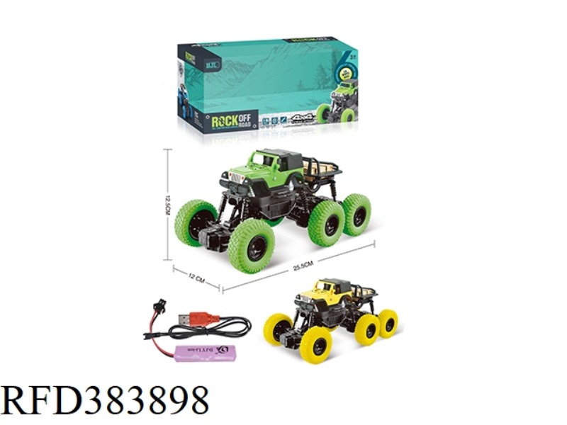 1:16 WRANGLER HARDTOP SIX-WHEELED FOUR-CHANNEL REMOTE CONTROL CLIMBING CAR