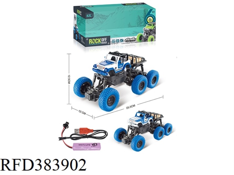 1:16 WRANGLER CONVERTIBLE (POLICE CAR VERSION) SIX-WHEELED FOUR-CHANNEL REMOTE CONTROL CLIMBING CAR