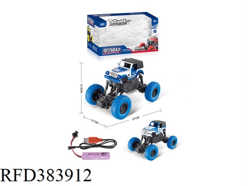 1:20 WRANGLER HARD TOP (POLICE CAR VERSION) FOUR-CHANNEL REMOTE CONTROL CLIMBING CAR
