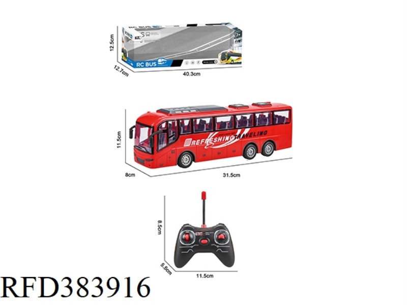 1:16 FOUR-CHANNEL REMOTE CONTROL SIMULATION BUS WITH LIGHTS