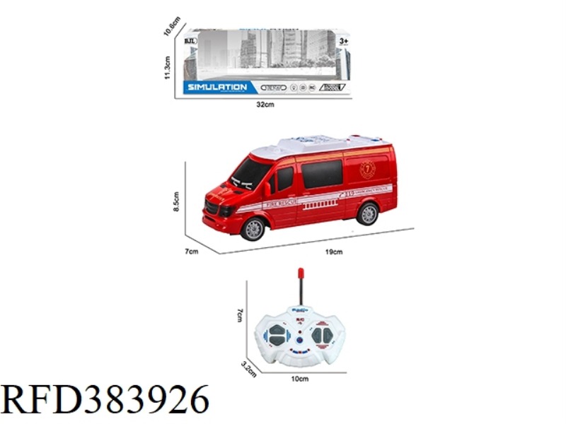 1:32 FOUR-CHANNEL REMOTE CONTROL FIRE TRUCK WITH LIGHT