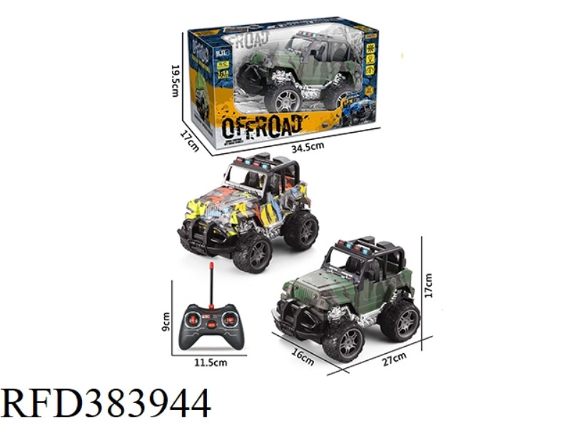 1:14 WRANGLER REMOTE CONTROL OFF-ROAD VEHICLE FOUR CHANNEL WITH LIGHT (USB CABLE)