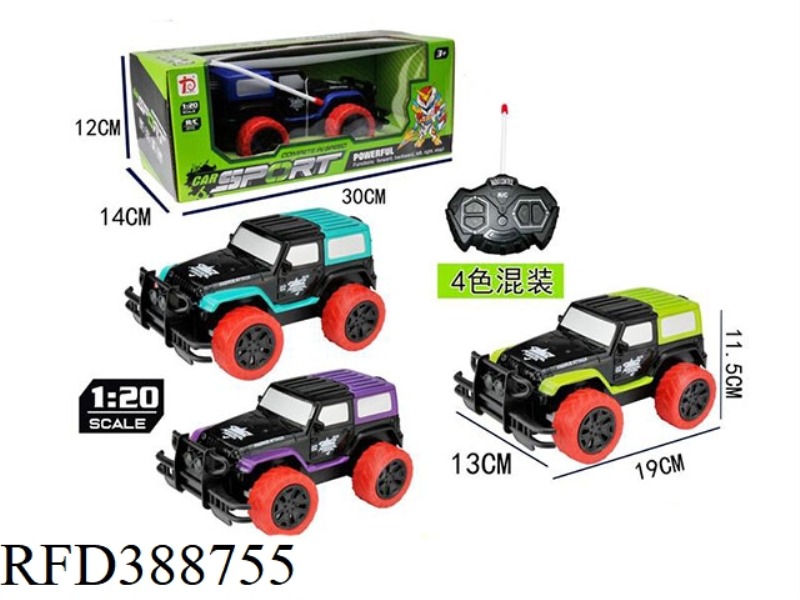 ENGLISH 1:20 JEEP WRANGLER REMOTE CONTROL OFF-ROAD VEHICLE (FOUR-CHANNEL) （NOT INCLUDE）