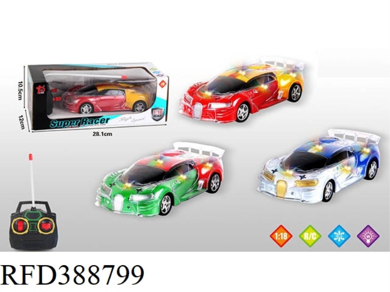 ENGLISH 1:18 REMOTE CONTROL CAR WITH LIGHT (FOUR-CHANNEL) （NOT INCLUDE）