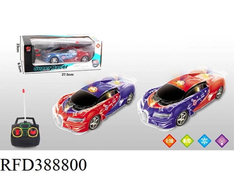 ENGLISH 1:18 REMOTE CONTROL WITH LIGHT (FOUR-CHANNEL) （NOT INCLUDE）