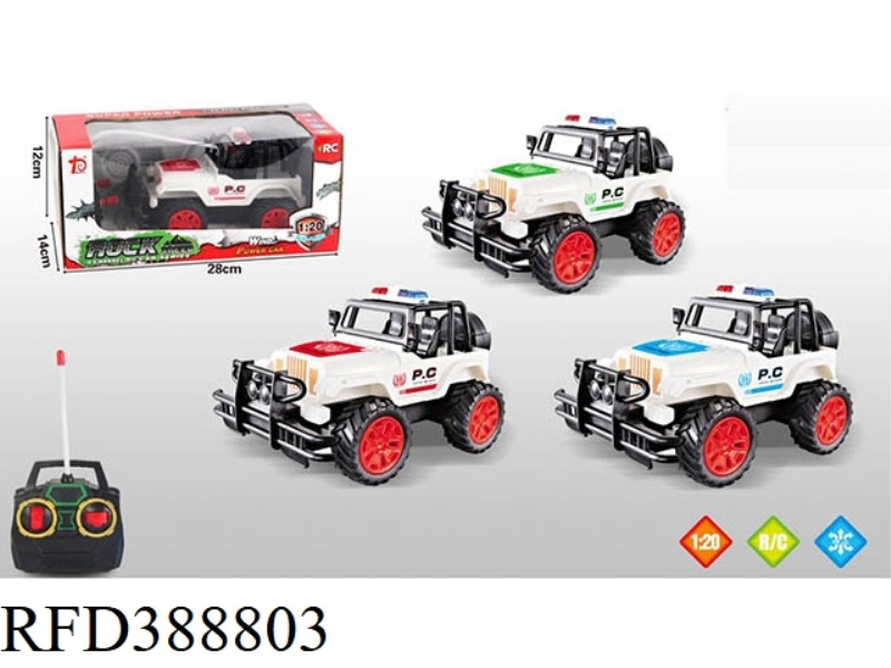 ENGLISH 1:20 JEEP REMOTE CONTROL POLICE CAR (FOUR-CHANNEL) （NOT INCLUDE）