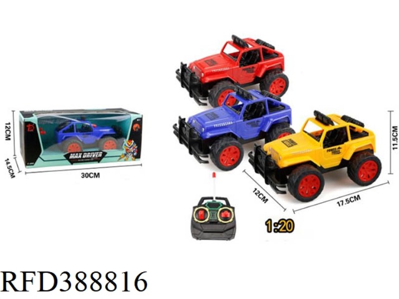 ENGLISH 1:20 WRANGLER JEEP REMOTE CONTROL CAR (FOUR-CHANNEL) （NOT INCLUDE）