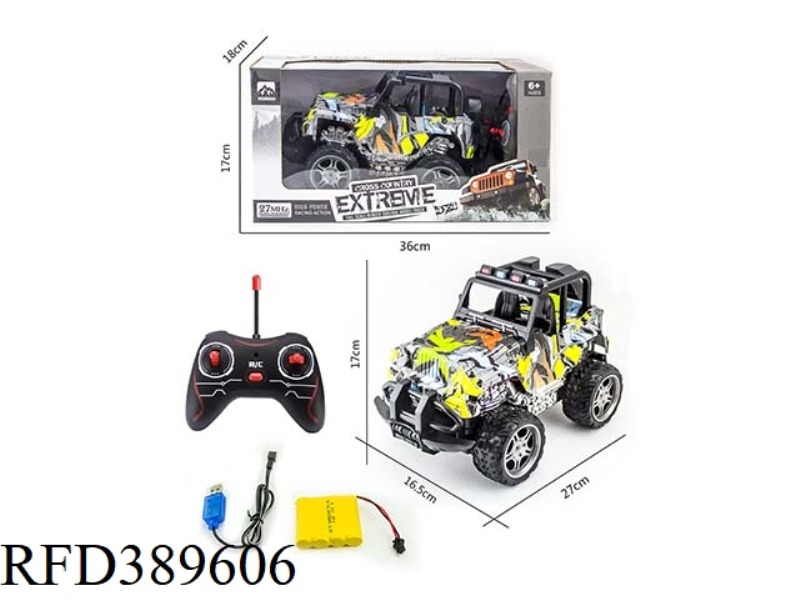1:12 FOUR-WAY LIGHT REMOTE CONTROL WATERMARK OFF-ROAD VEHICLE PACKAGE ELECTRIC SINGLE MONOCHROME