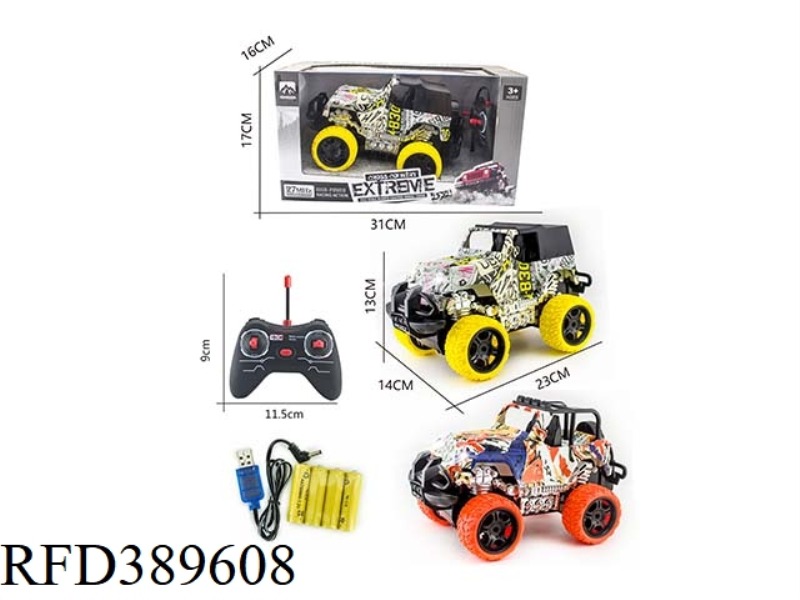 1:18 FOUR-WAY 27MHZ REMOTE CONTROL LIGHT WATERMARK WRANGLER OFF-ROAD VEHICLE