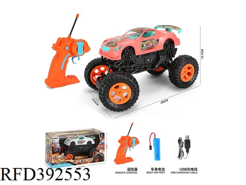 1:16 REMOTE CONTROL MONSTER CLIMBING CAR WITH USB