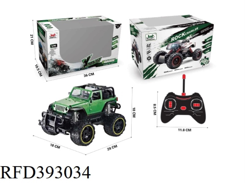 1:16 FOUR-CHANNEL REMOTE CONTROL BIG WHEEL SIMULATION CAR (WITH LIGHTS) (INCLUDE)