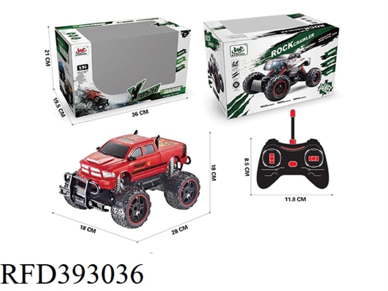 1:16 FOUR-CHANNEL REMOTE CONTROL BIG WHEEL SIMULATION CAR (WITH LIGHTS) (INCLUDE)