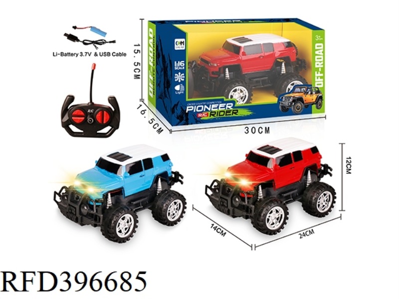 1:16 FOUR-CHANNEL OFF-ROAD REMOTE CONTROL CAR WITH HEADLIGHTS (INCLUDE)