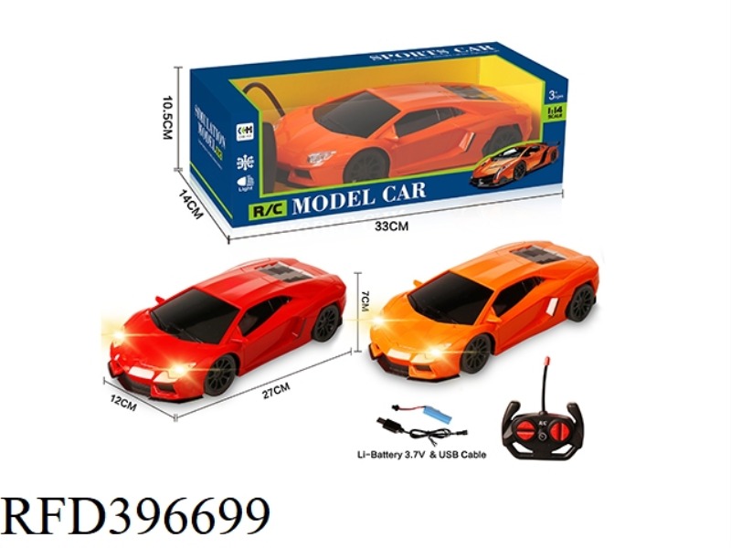 1:14 FOUR-CHANNEL SIMULATION REMOTE CONTROL CAR WITH HEADLIGHTS (INCLUDE)