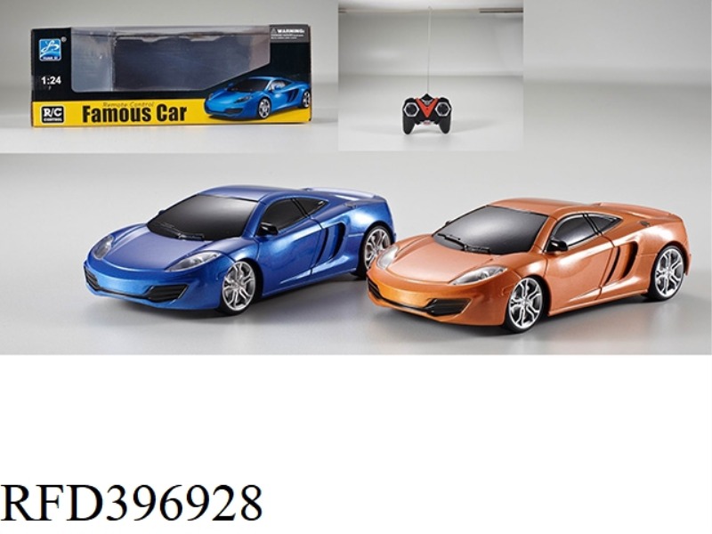 1:24 FOUR-CHANNEL MCLAREN REMOTE CONTROL CAR-BLUE AND ORANGE 2 COLORS MIXED (NOT INCLUDE) (27MHZ)