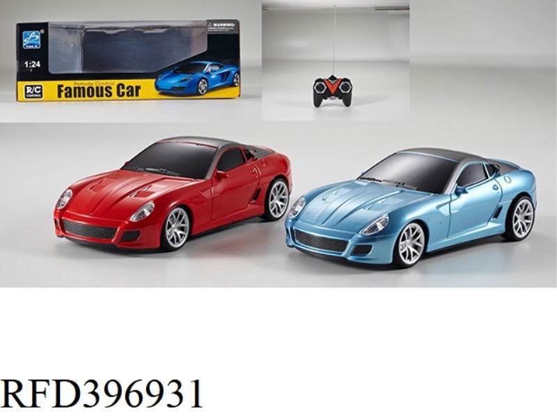 1:24 FOUR-CHANNEL FERRARI REMOTE CONTROL CAR-BLUE AND RED 2 COLORS MIXED (NOT INCLUDE) (27MHZ)