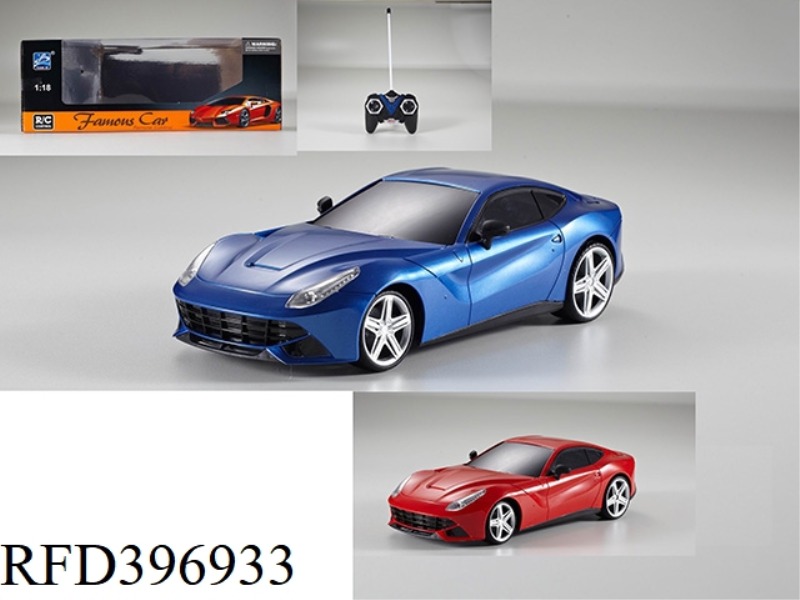1:18 FOUR-CHANNEL FERRARI REMOTE CONTROL CAR-RED AND BLUE 2 COLORS MIXED-(NOT INCLUDE) (27MHZ)