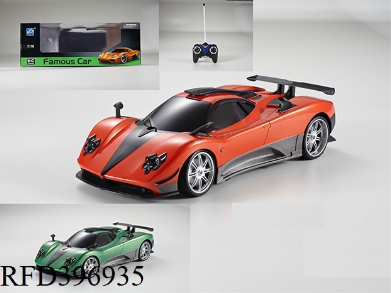 1:16 FOUR-CHANNEL PAGANI REMOTE CONTROL CAR-ORANGE AND GREEN 2 COLORS MIXED-(NOT INCLUDE) (27MHZ)