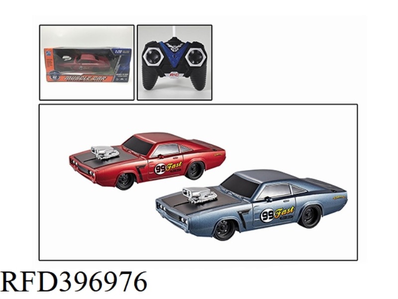 1:20 FOUR-CHANNEL RETRO CHALLENGER REMOTE CONTROL CAR (NOT INCLUDE) (27MHZ)