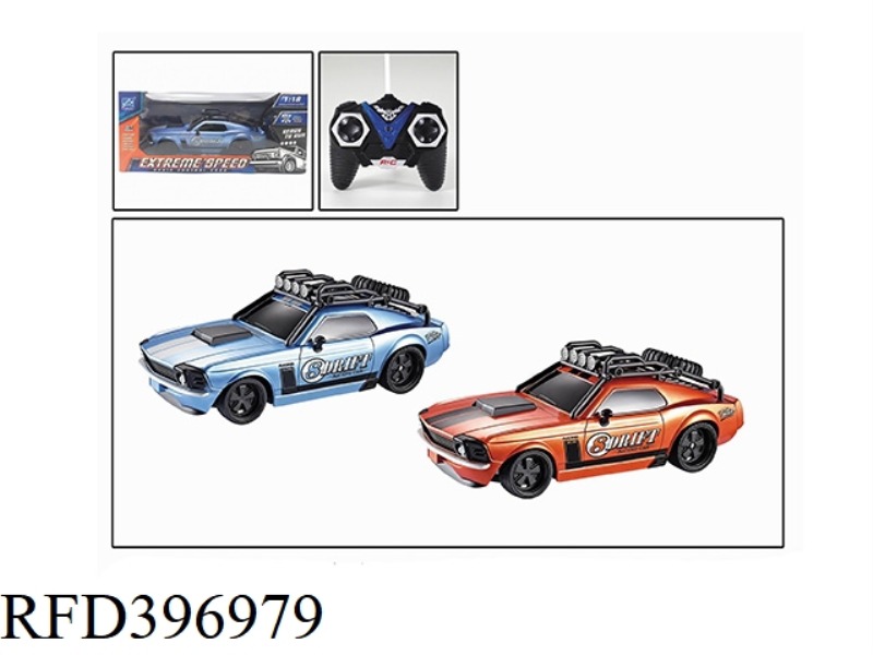1:18 FOUR-CHANNEL RETRO MODIFIED MUSTANG REMOTE CONTROL CAR (NOT INCLUDE) (27MHZ)