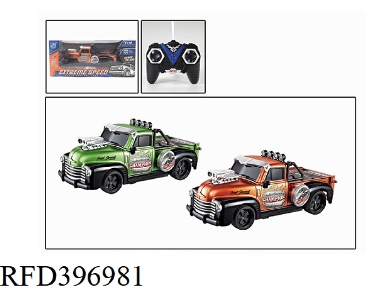 1:18 FOUR-CHANNEL RETRO MODIFIED FORD PICKUP REMOTE CONTROL CAR (NOT INCLUDE) (27MHZ)