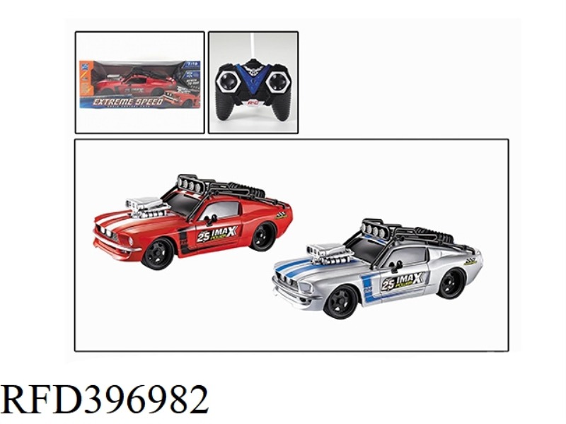 1:16 FOUR-CHANNEL RETRO MODIFIED MUSTANG REMOTE CONTROL CAR (NOT INCLUDE) (27MHZ)