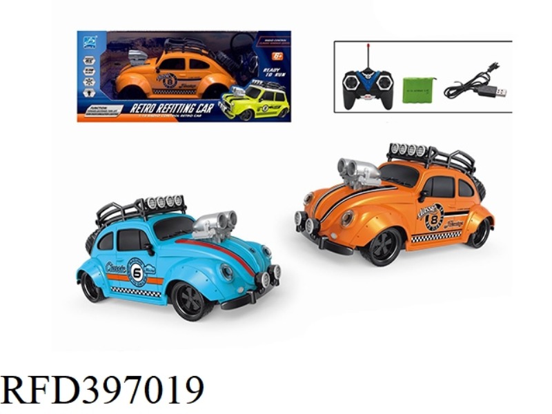 1:18 FOUR-CHANNEL BEETLE REMOTE CONTROL CAR (INCLUDE) (27MHZ)