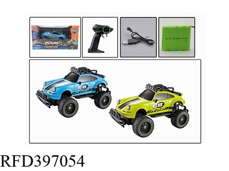 1:18 FOUR-CHANNEL RETRO MODIFIED LARGE-WHEELED PORSCHE REMOTE CONTROL CAR (INCLUDE) (2.4G)