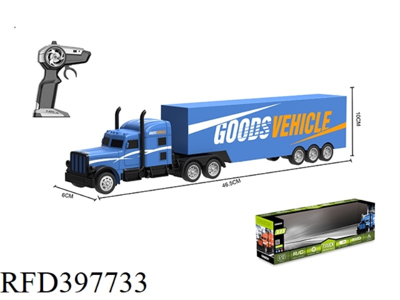 1:16 TRAILER CONTAINER TRUCK WITH 4.8V-SN BATTERY AND USB CHARGING CABLE