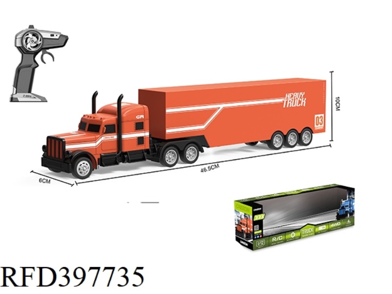 1:16 TRAILER CONTAINER TRUCK WITH 4.8V-SN BATTERY AND USB CHARGING CABLE