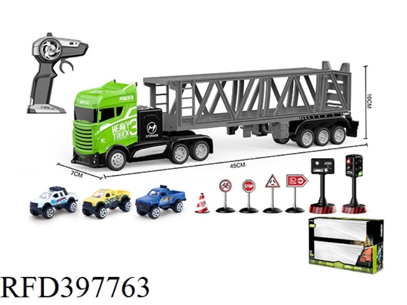 1:16 FOUR-CHANNEL REMOTE CONTROL TRACTOR (WITH CAR)