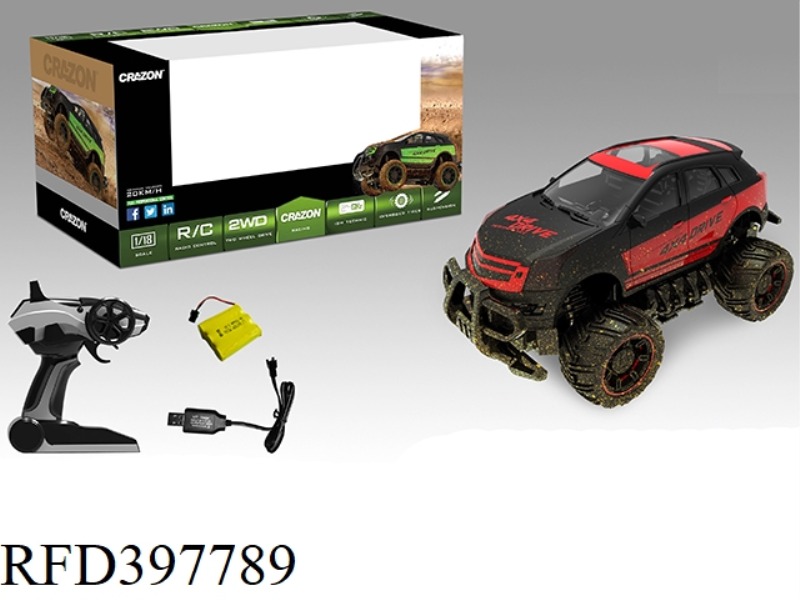 1:18 2.4G FOUR-CHANNEL OFF-ROAD REMOTE CONTROL CAR