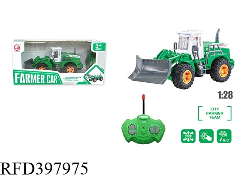 1:28 FOUR-CHANNEL LIGHT REMOTE CONTROL FLAT ARM FARMER ROAD CAR