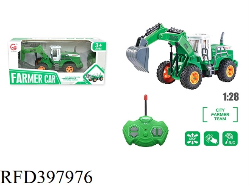 1:28 FOUR-CHANNEL LIGHT REMOTE CONTROL HIGH-ARM FARMER EXCAVATOR