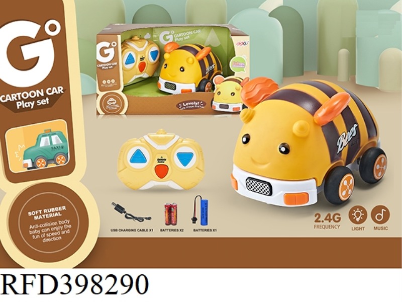 2.4G THREE-CHANNEL REMOTE CONTROL VINYL BEE CAR (WITH LIGHT + MUSIC) (INCLUDE)