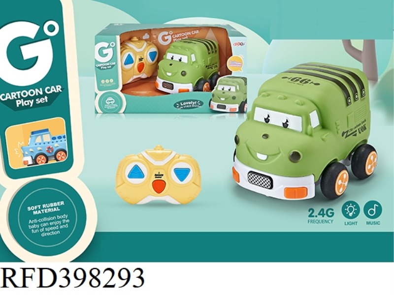2.4G THREE-CHANNEL REMOTE CONTROL VINYL SANITATION TRUCK (WITH LIGHT + MUSIC)