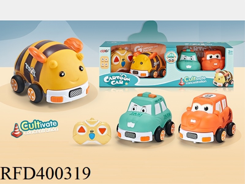 2.4G THREE-CHANNEL REMOTE CONTROL VINYL BEE CAR, Q VERSION JEEP, Q VERSION TAXI (WITH LIGHT AND MUSI