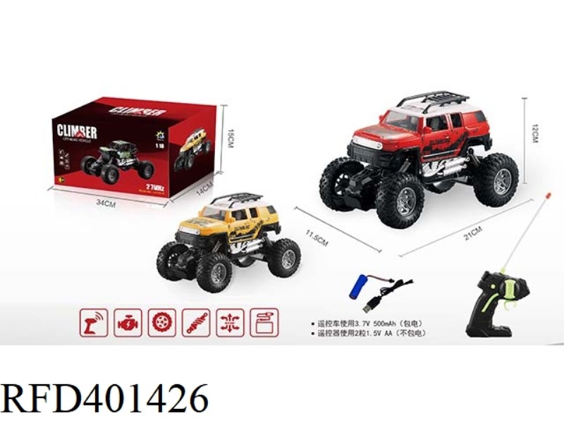 1:18 OFF-ROAD REMOTE CONTROL TOYOTA CLIMBING