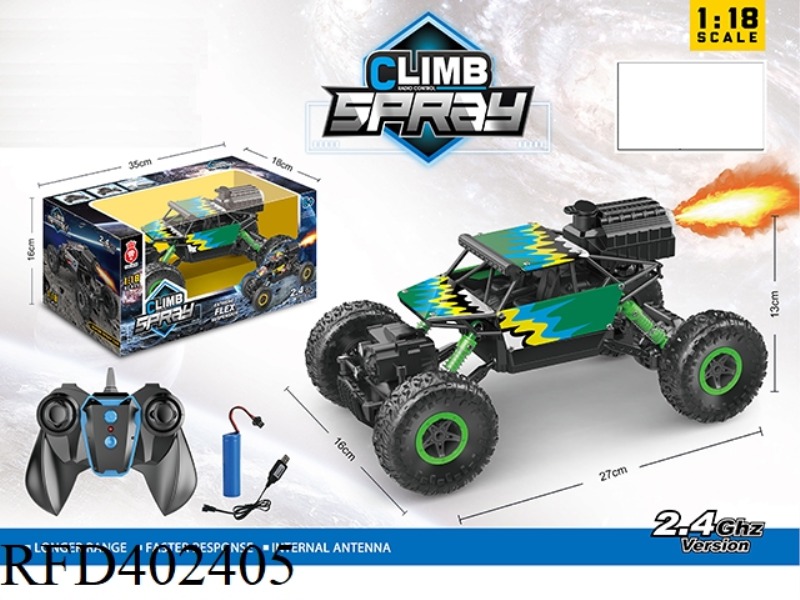 1:18 REMOTE CONTROL SPRAY 4WD CLIMBING CAR