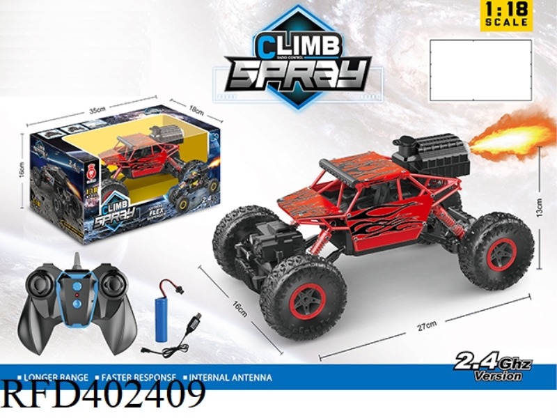 1:18 REMOTE CONTROL SPRAY 4WD CLIMBING CAR